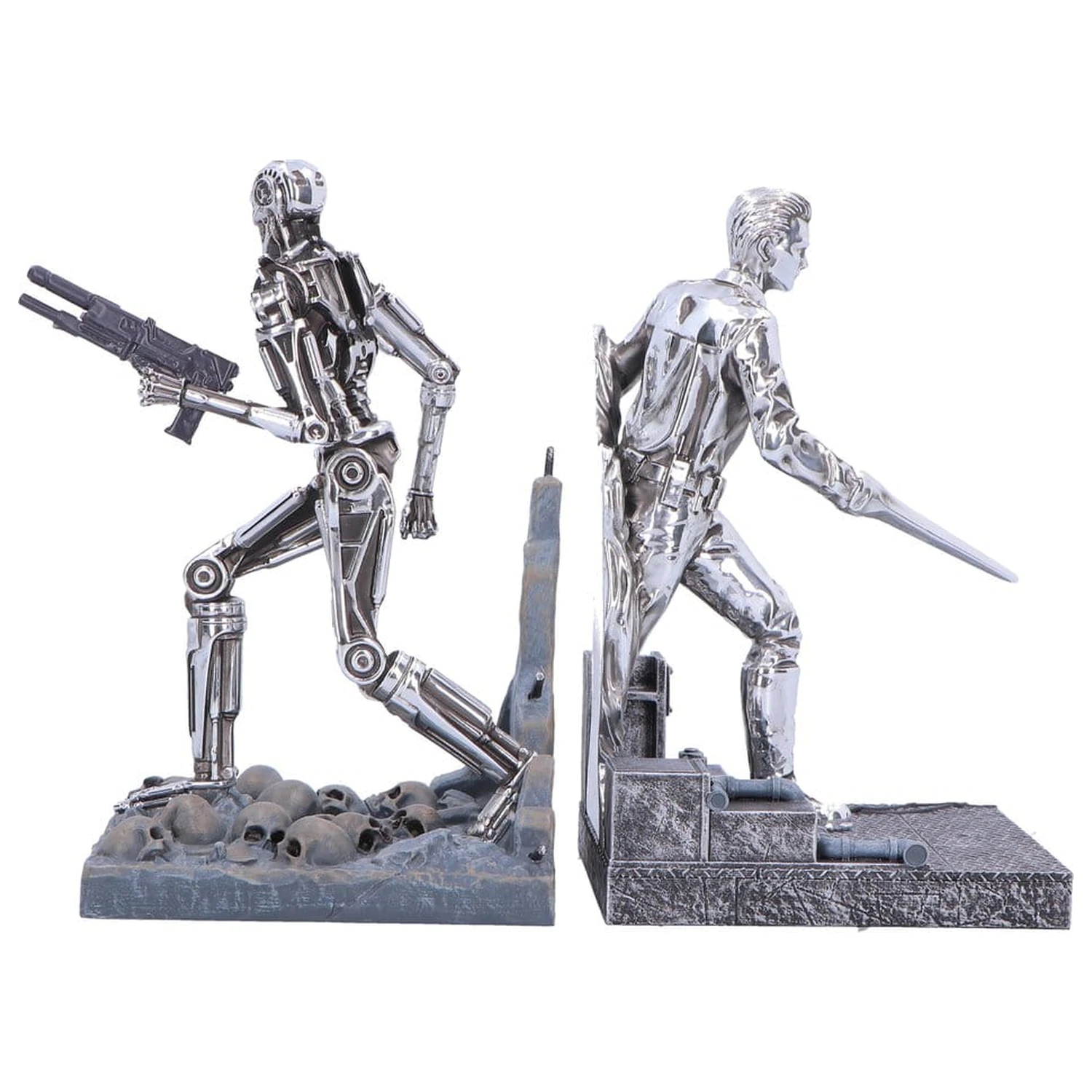 Terminator 2 Buchstützen T-1000 vs T-800 19 cm Produktfoto