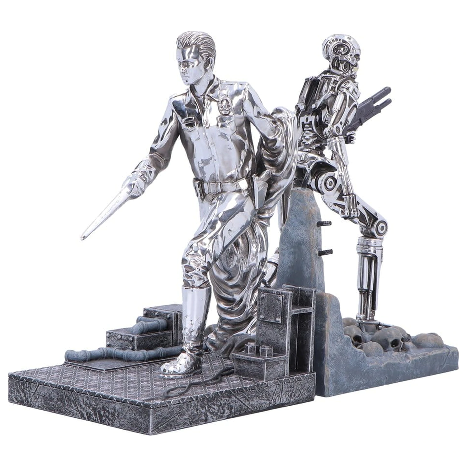 Terminator 2 Buchstützen T-1000 vs T-800 19 cm Produktfoto