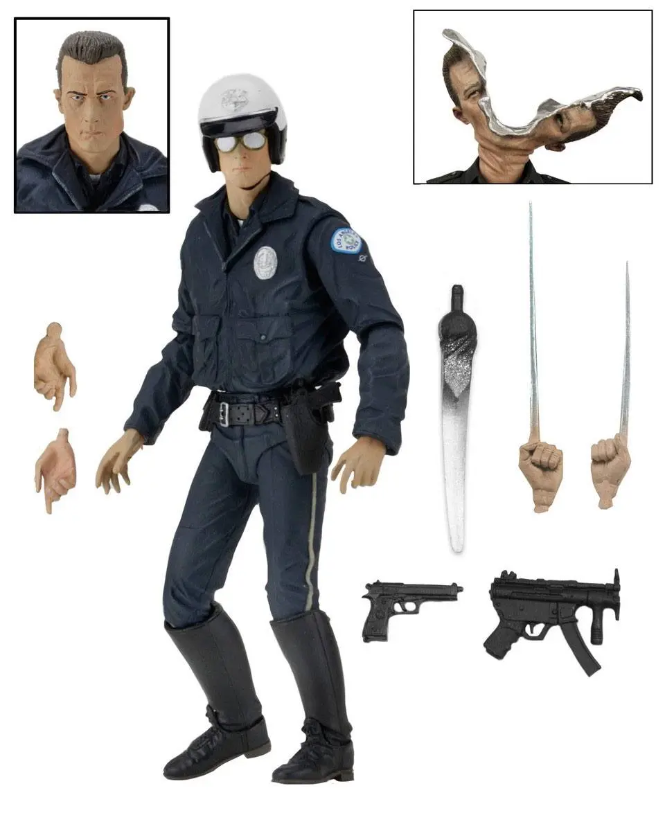 Terminator 2 Action Figur Ultimate T-1000 (Motorcycle Cop) 18 cm Produktfoto