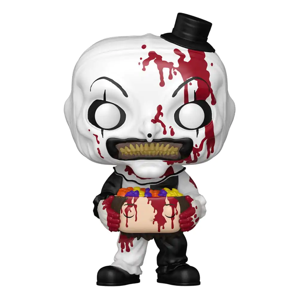 Terrifier 2 Funko POP! Movies Vinyl Figur Art the Clown mit Süßigkeiten gefülltem Kopf 9 cm Produktfoto