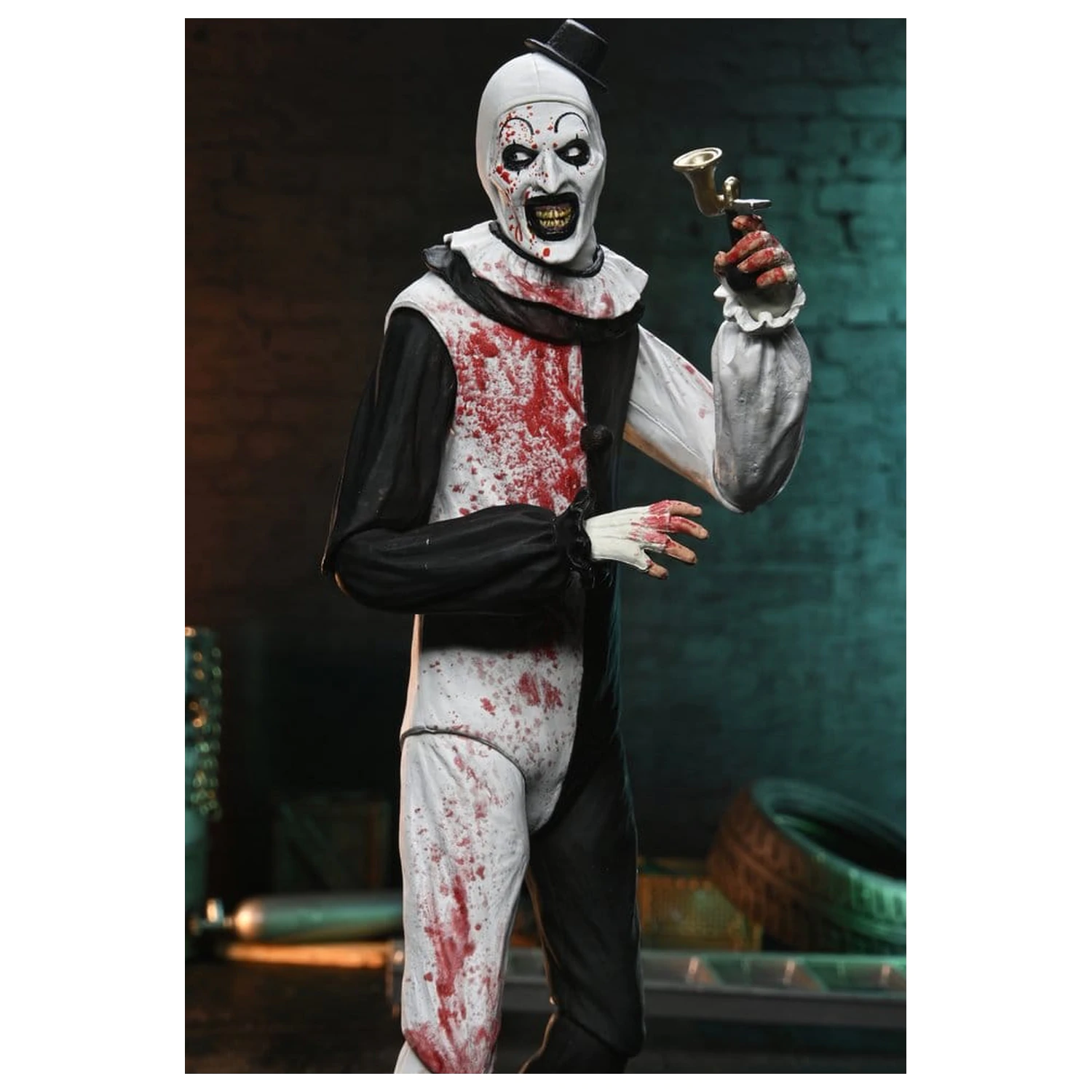 Terrifier 2 Ultimate Actionfigur Art the Clown (Blutbespritzt) 18 cm Produktfoto
