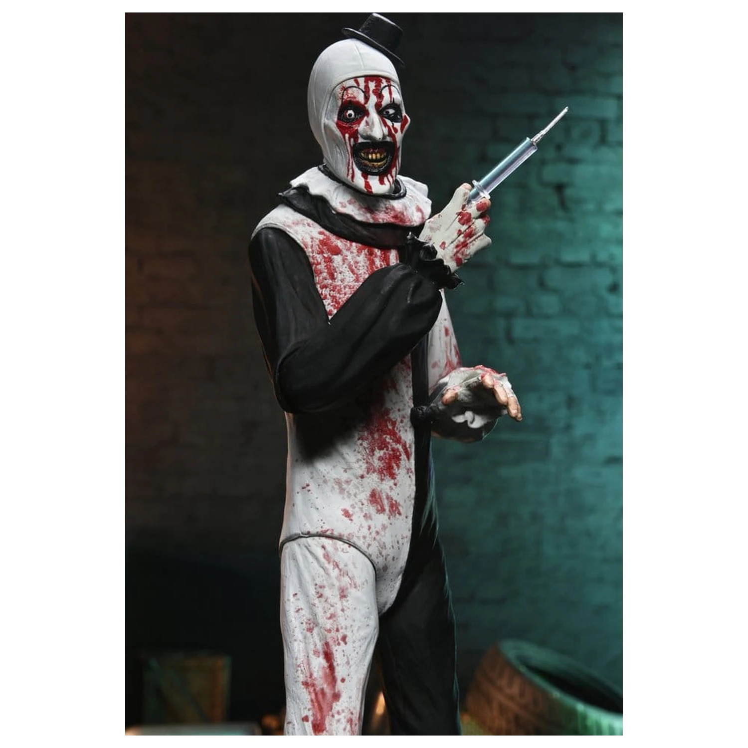 Terrifier 2 Ultimate Actionfigur Art the Clown (Blutbespritzt) 18 cm Produktfoto