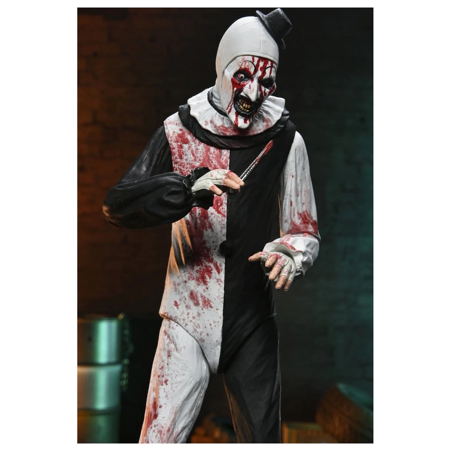 Terrifier 2 Ultimate Actionfigur Art the Clown (Blutbespritzt) 18 cm Produktfoto
