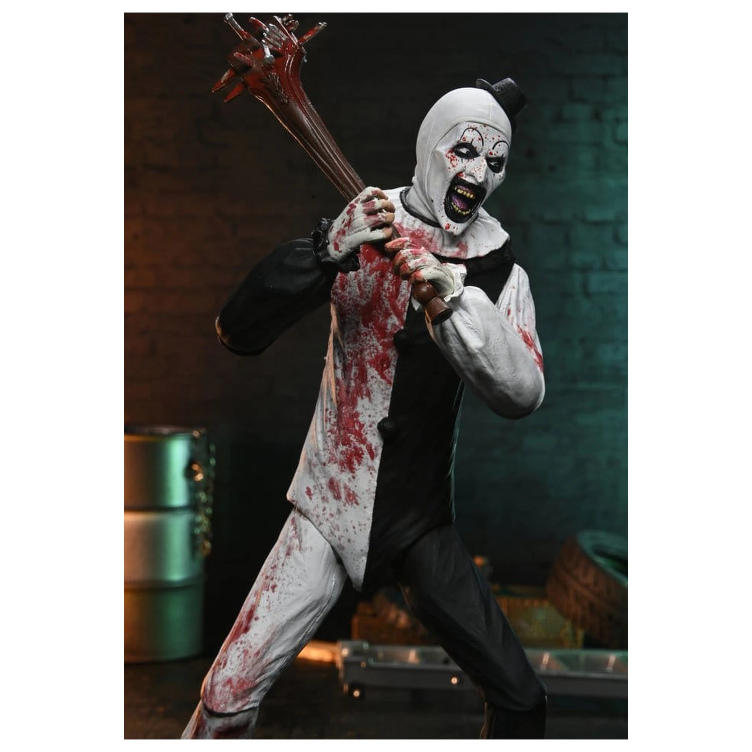 Terrifier 2 Ultimate Actionfigur Art the Clown (Blutbespritzt) 18 cm Produktfoto