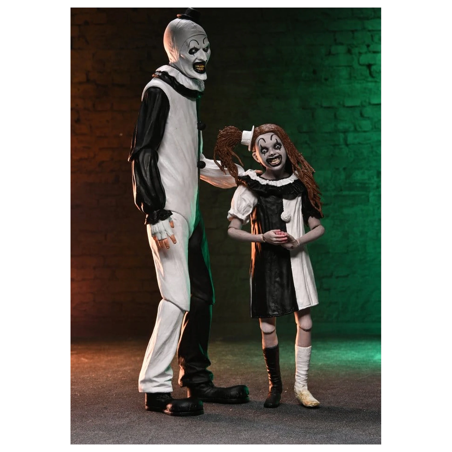 Terrifier 2 2er-Pack Action-Figuren Ultimate Art the Clown & Little Pale Girl 18 cm Produktfoto
