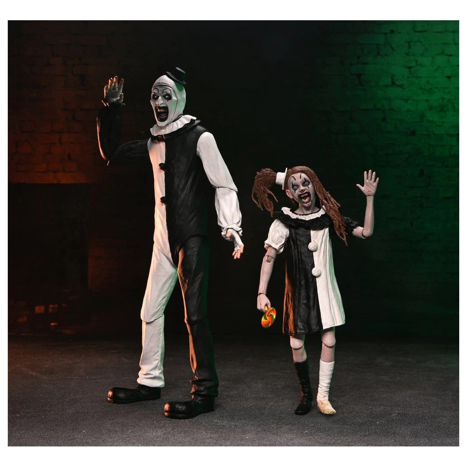 Terrifier 2 2er-Pack Action-Figuren Ultimate Art the Clown & Little Pale Girl 18 cm Produktfoto