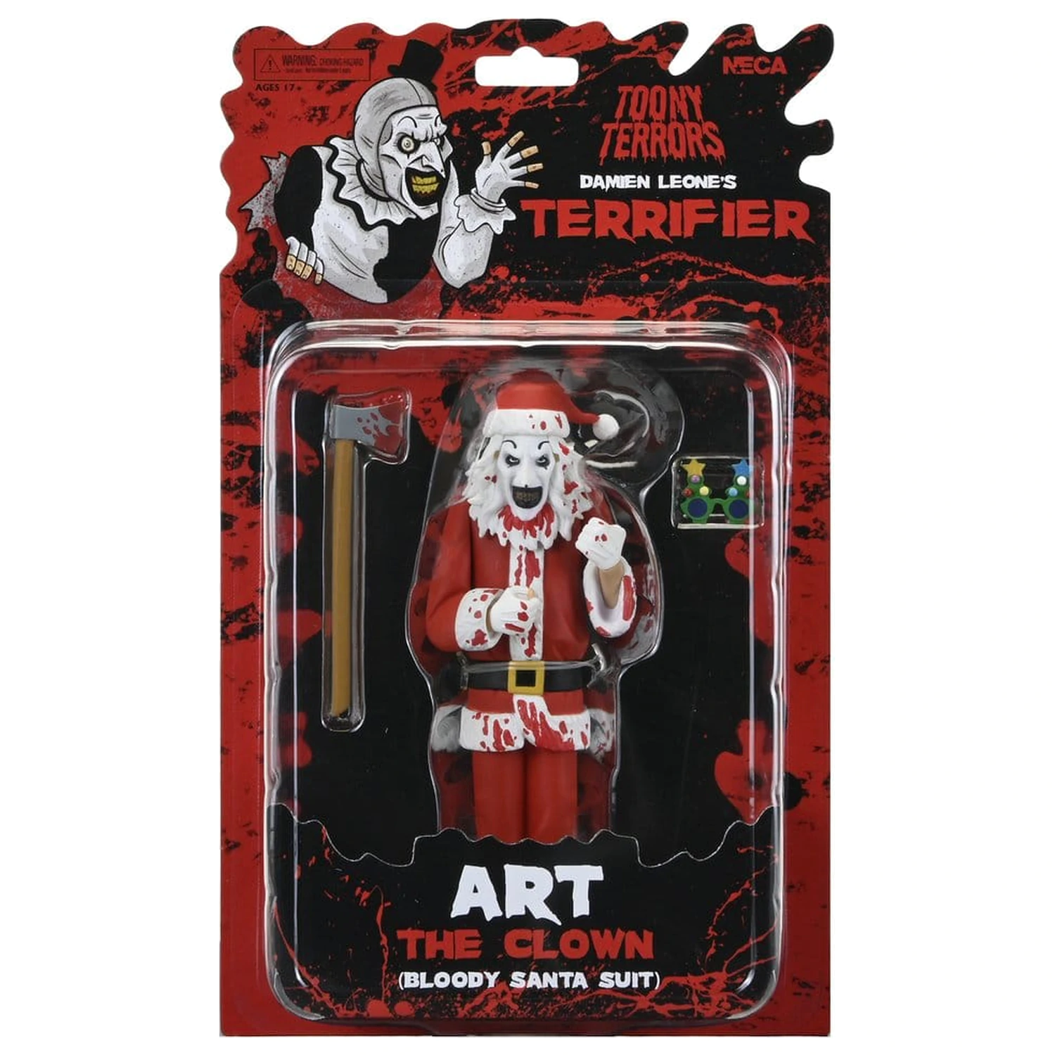 Terrifier 3 Toony Terrors Actionfigur Santa Suit Art the Clown (Bloody Version) 15 cm Produktfoto