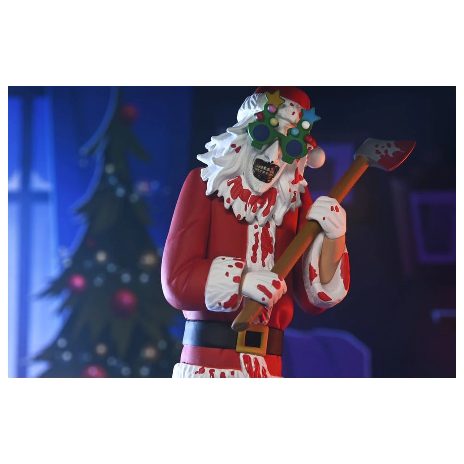 Terrifier 3 Toony Terrors Actionfigur Santa Suit Art the Clown (Bloody Version) 15 cm Produktfoto