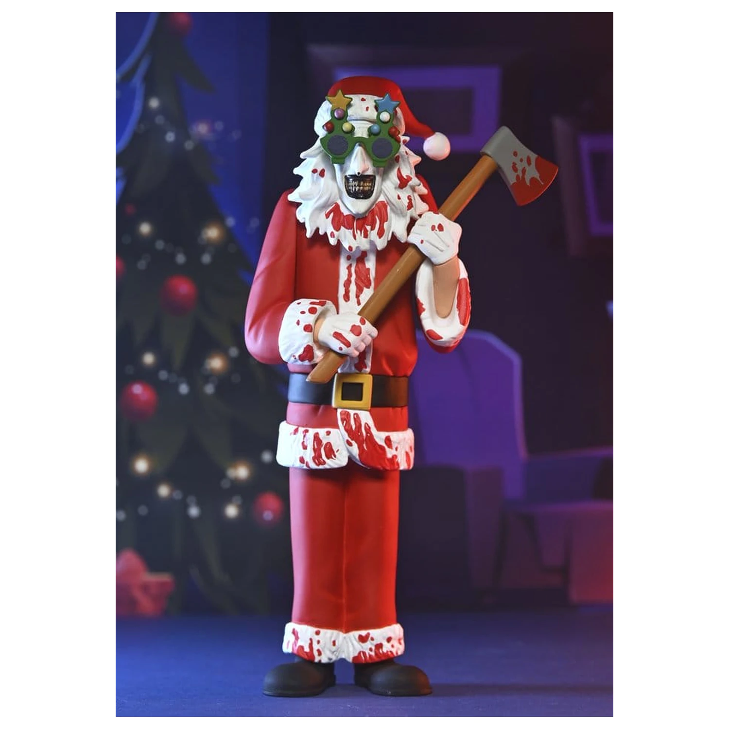 Terrifier 3 Toony Terrors Actionfigur Santa Suit Art the Clown (Bloody Version) 15 cm Produktfoto