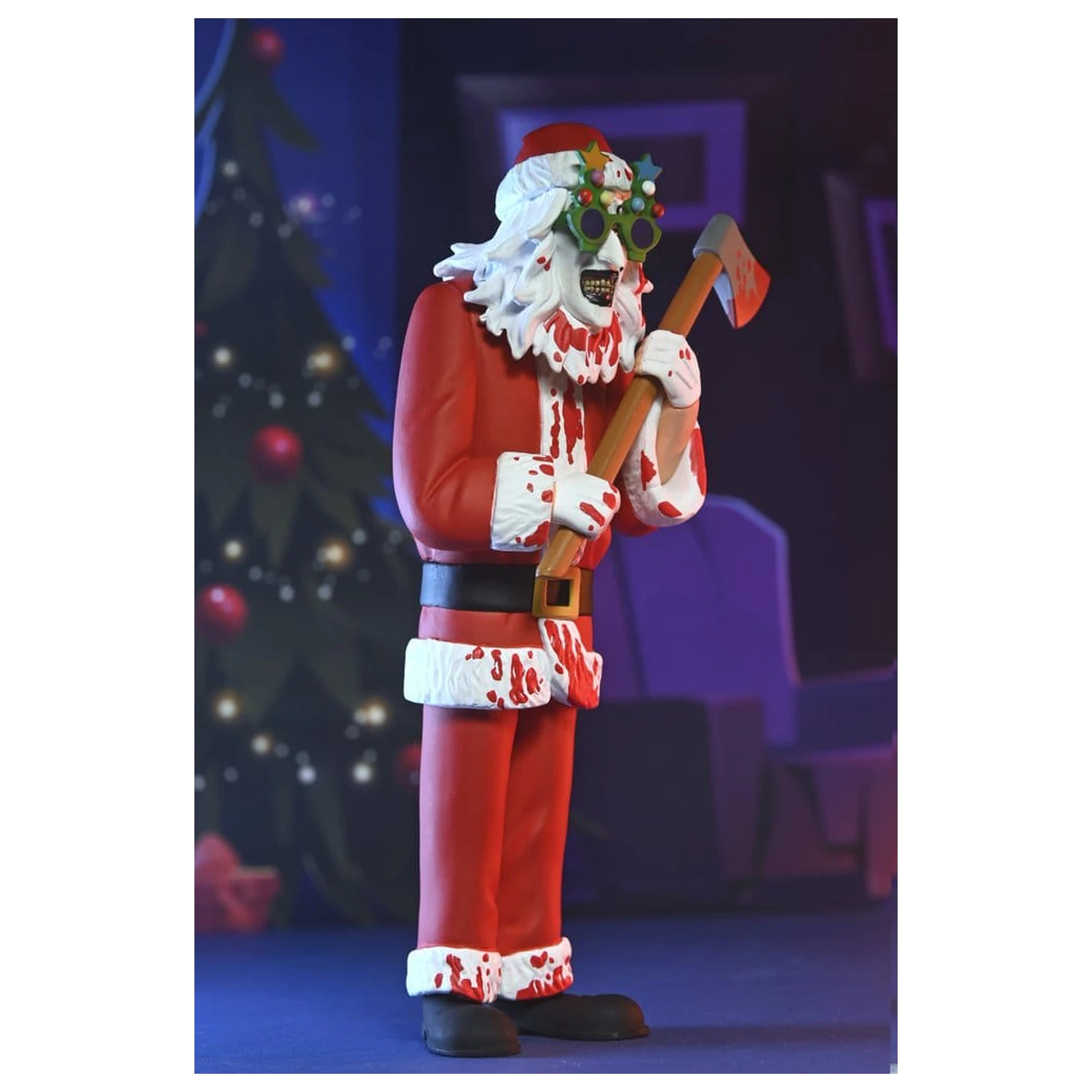 Terrifier 3 Toony Terrors Actionfigur Santa Suit Art the Clown (Bloody Version) 15 cm Produktfoto