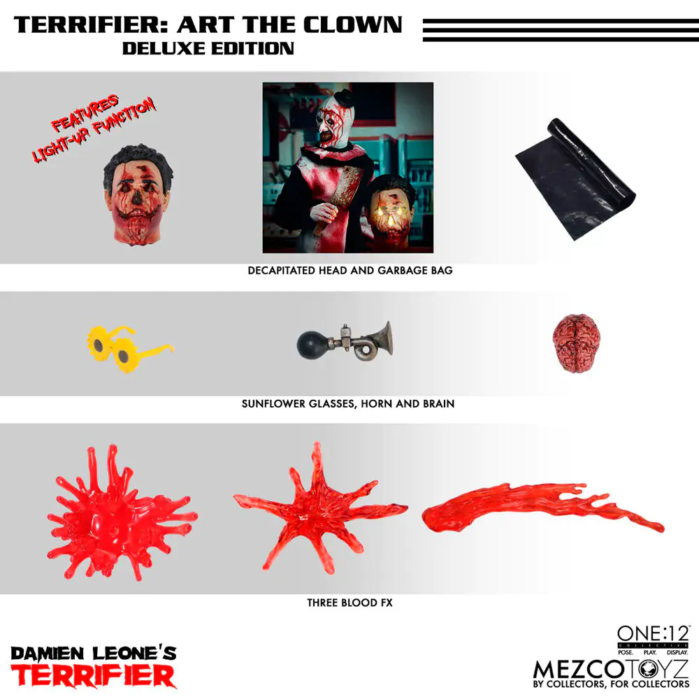 Terrifier One:12 Art the Clown Figur 18cm termékfotó