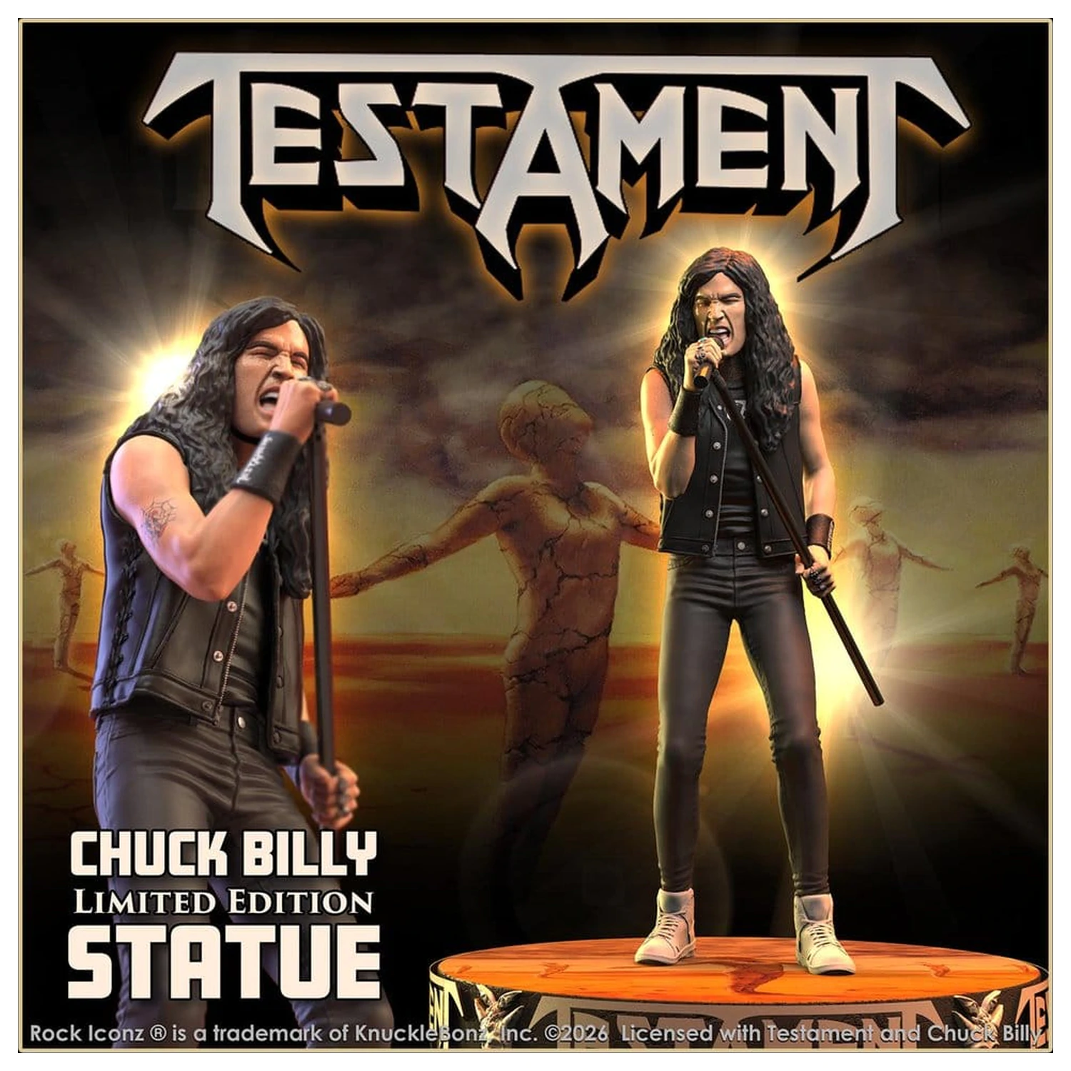 Testament Rock Iconz Statue Chuck Billy 22 cm Produktfoto