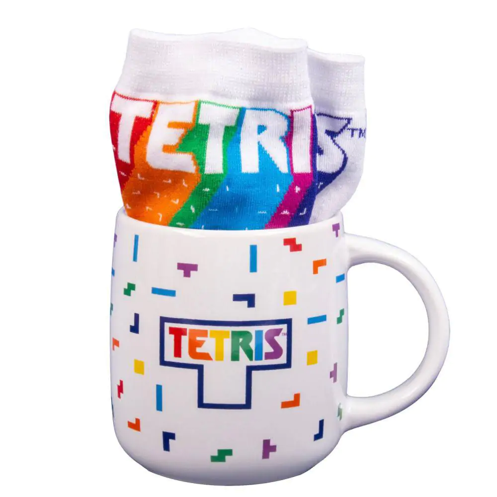Tetris Tasse und Socken Set Tetriminos Produktfoto