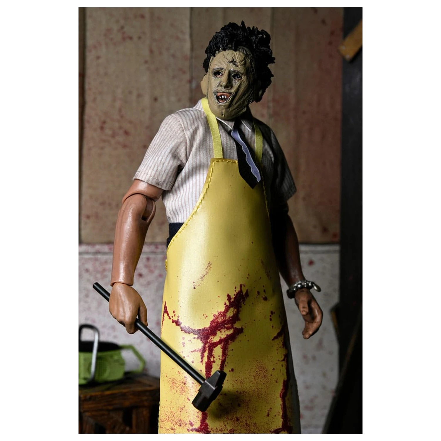 Texas Chainsaw Massacre bekleidete Action-Figur Leatherface 20 cm Produktfoto