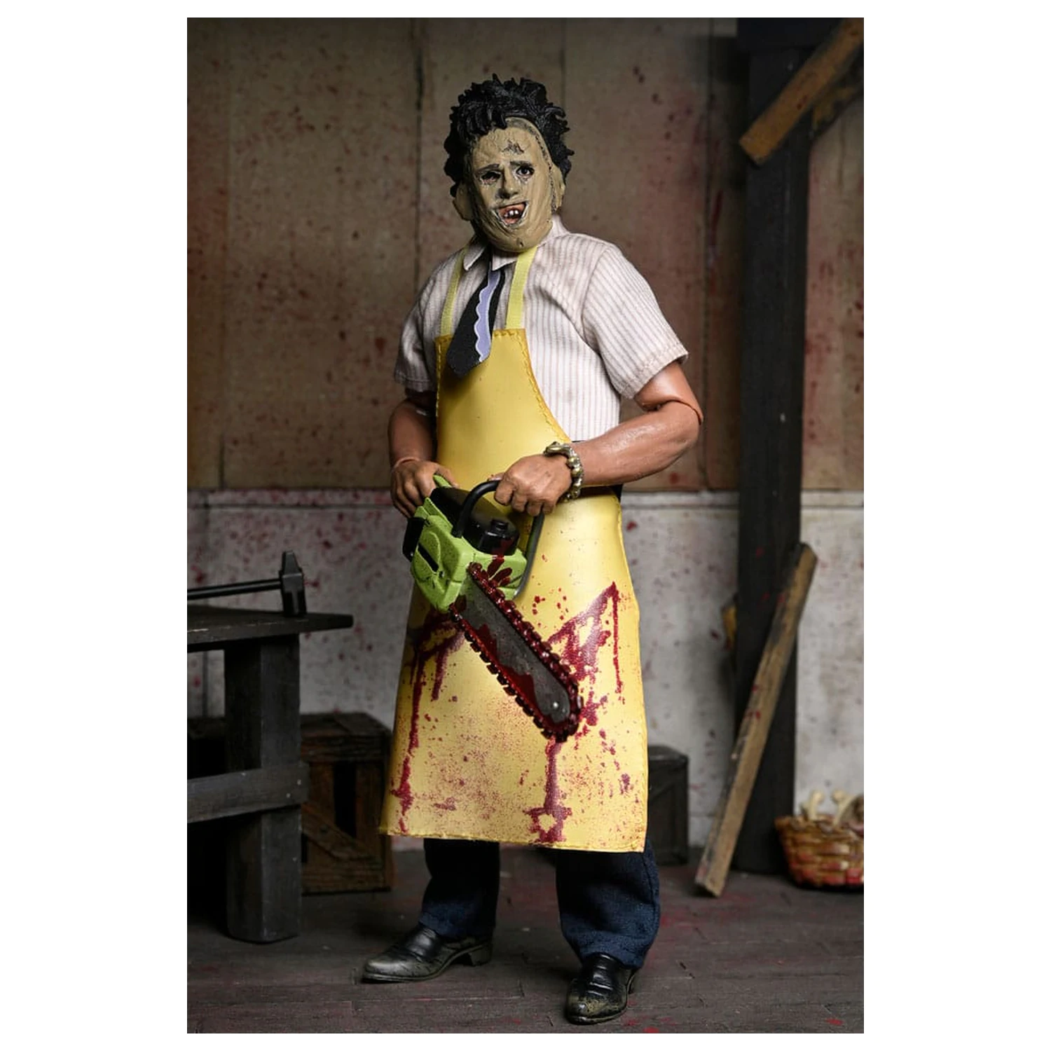 Texas Chainsaw Massacre bekleidete Action-Figur Leatherface 20 cm Produktfoto