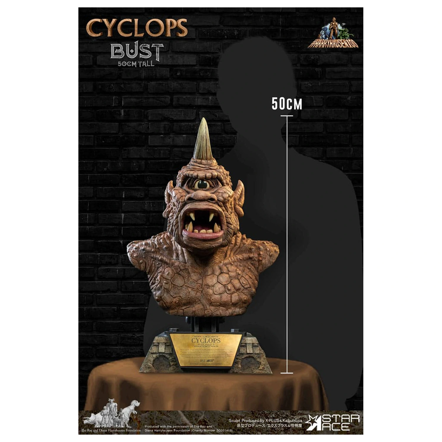The 7th Voyage of Sinbad Büste Ray Harryhausens Zyklop 50 cm Produktfoto