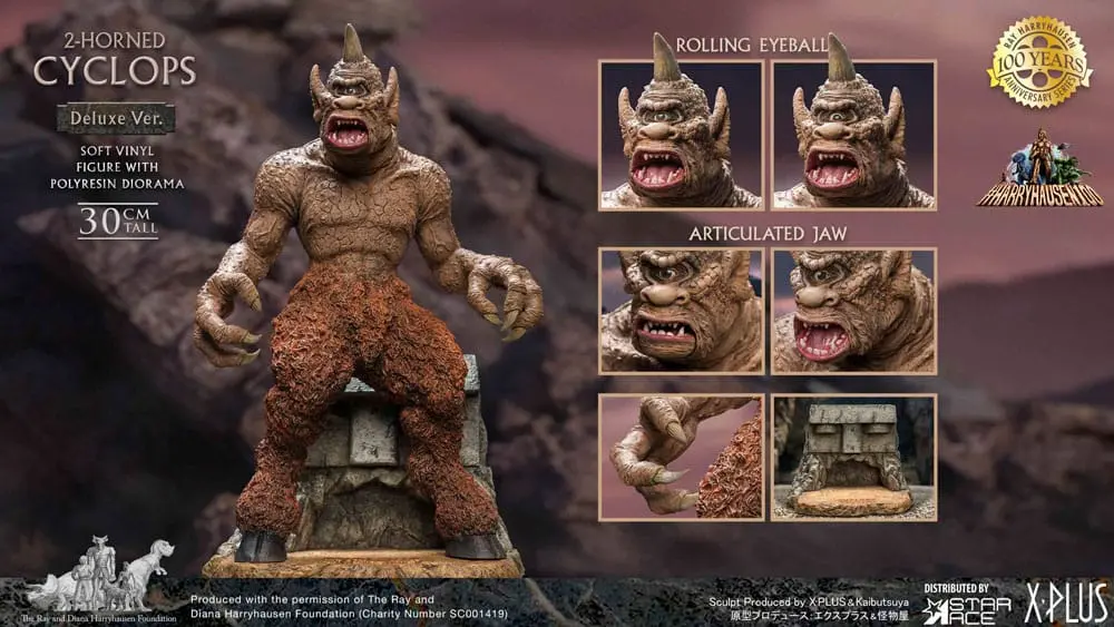 The 7th Voyage of Sinbad Soft Vinyl Statue Ray Harryhausens Horned Cyclops Deluxe Version 32 cm Produktfoto