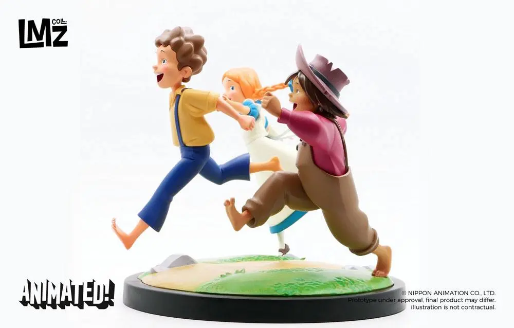 The Adventures of Tom Sawyer Animated! Statue Tom, Huck & Becky 23 cm Produktfoto