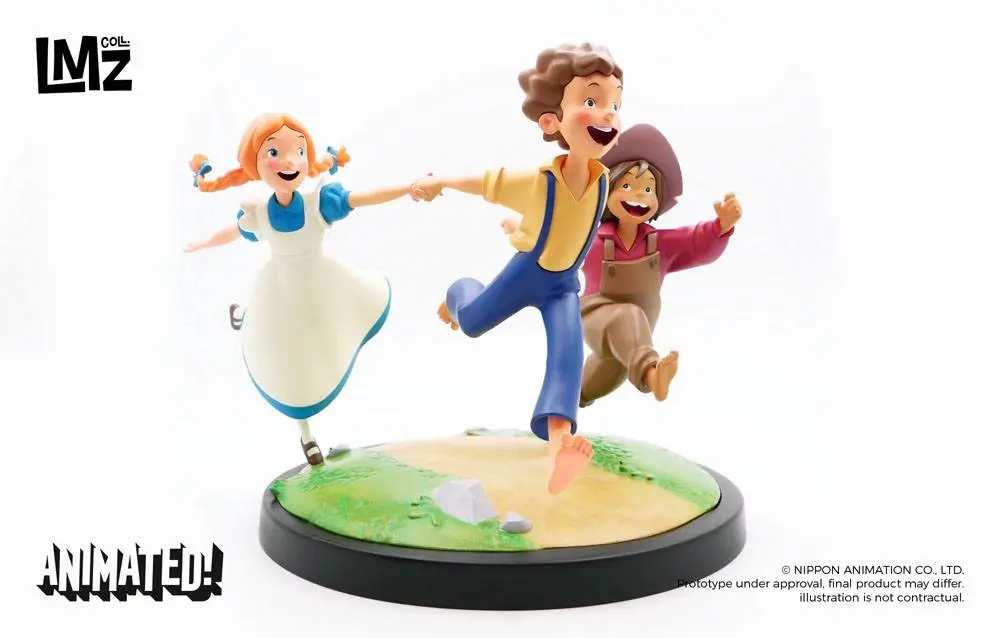 The Adventures of Tom Sawyer Animated! Statue Tom, Huck & Becky 23 cm Produktfoto