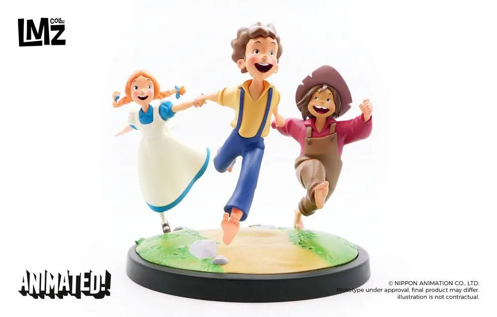 The Adventures of Tom Sawyer Animated! Statue Tom, Huck & Becky 23 cm Produktfoto
