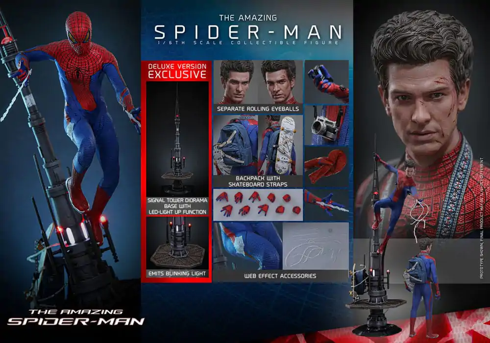 The Amazing Spider-Man Movie Masterpiece Actionfigur 1/6 Spider-Man (Deluxe Version) 30 cm termékfotó