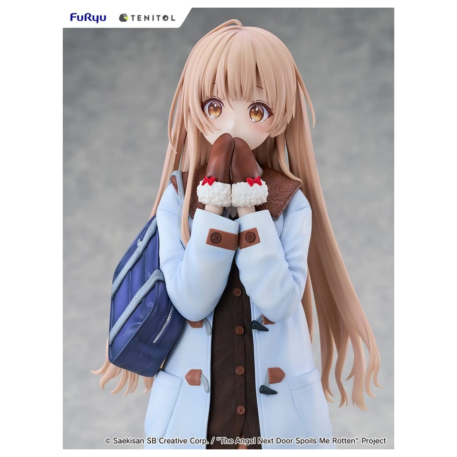 The Angel Next Door Spoils Me Rotten Tenitol große PVC Figur Mahiru Shiina Winter clothes Ver. 30 cm Produktfoto