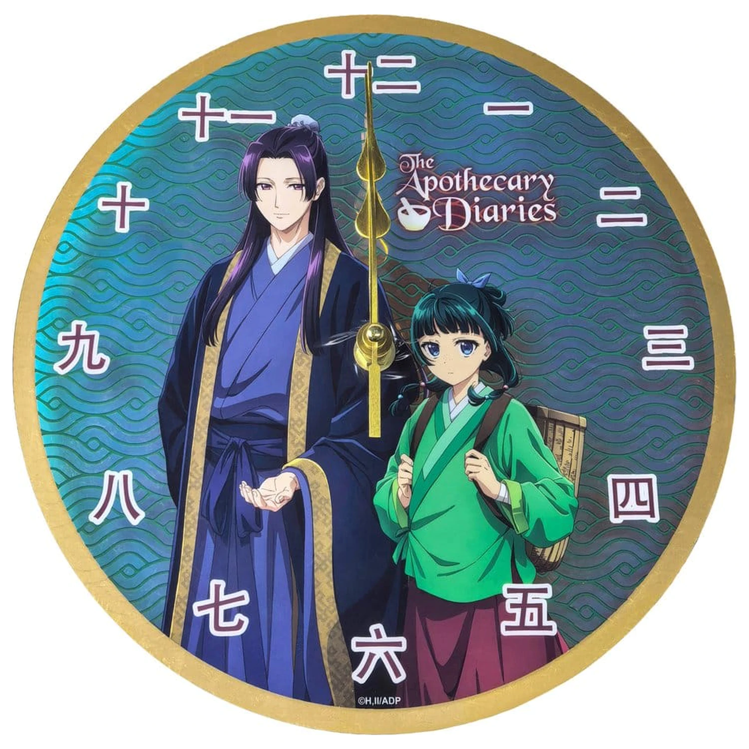 The Apothecary Diaries Acryl Wanduhr Maomao & Jinshi Holografisch 24 x 24 cm Produktfoto
