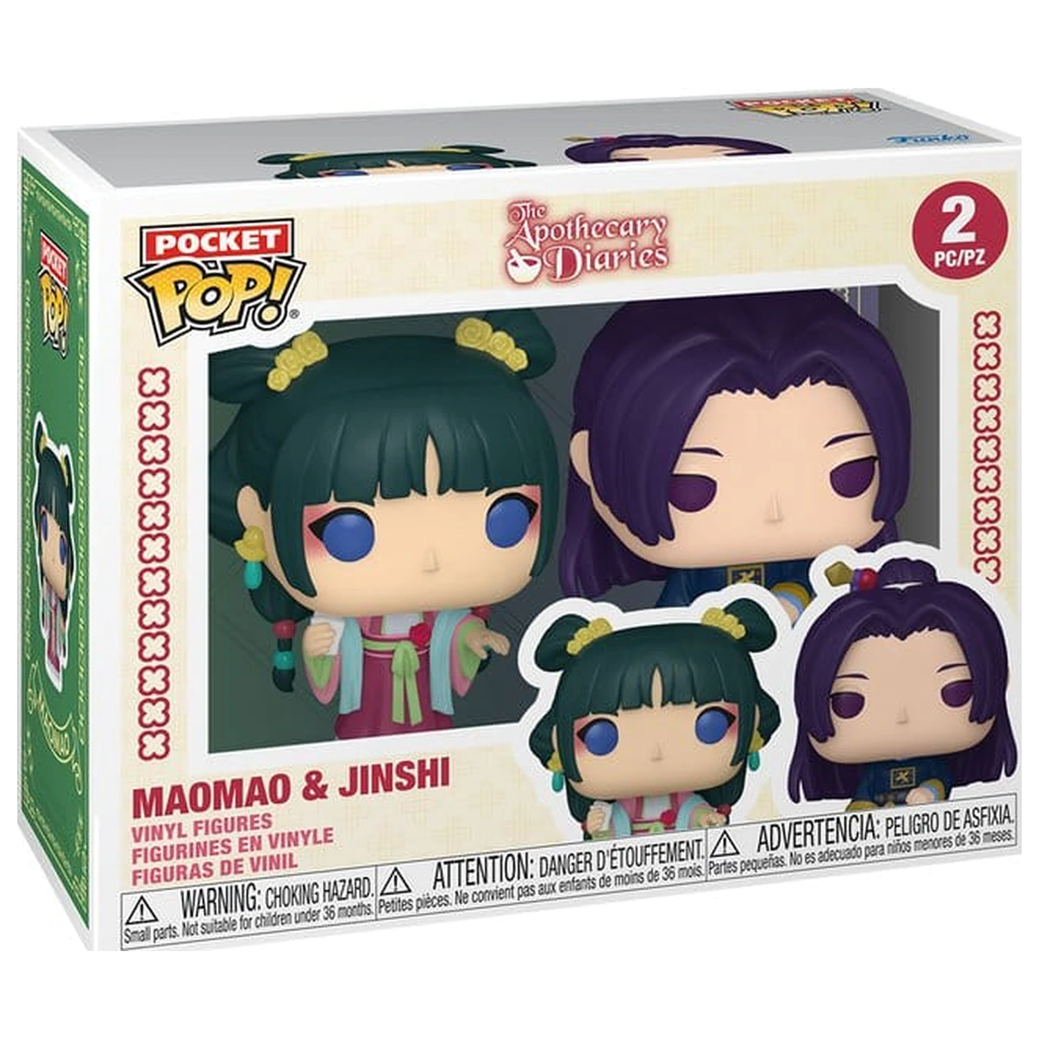 The Apothecary Diaries Pocket Funko POP! Figuren 2er-Pack Maomao & Jinshi 4 cm Produktfoto