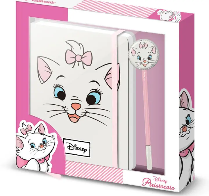Aristocats Notizbuch mit Kugelschreiber Geschenk-Set Marie Produktfoto