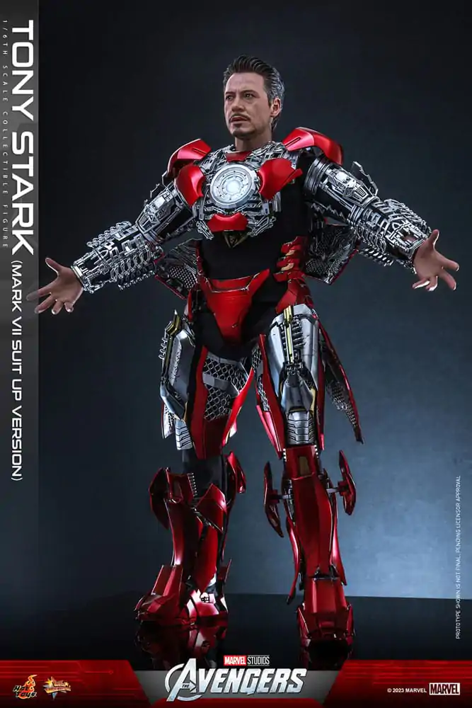 The Avengers Movie Masterpiece Actionfigur 1/6 Tony Stark (Mark VII Suit-Up Version) 31 cm Produktfoto