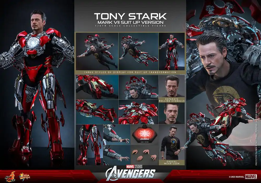The Avengers Movie Masterpiece Actionfigur 1/6 Tony Stark (Mark VII Suit-Up Version) 31 cm Produktfoto