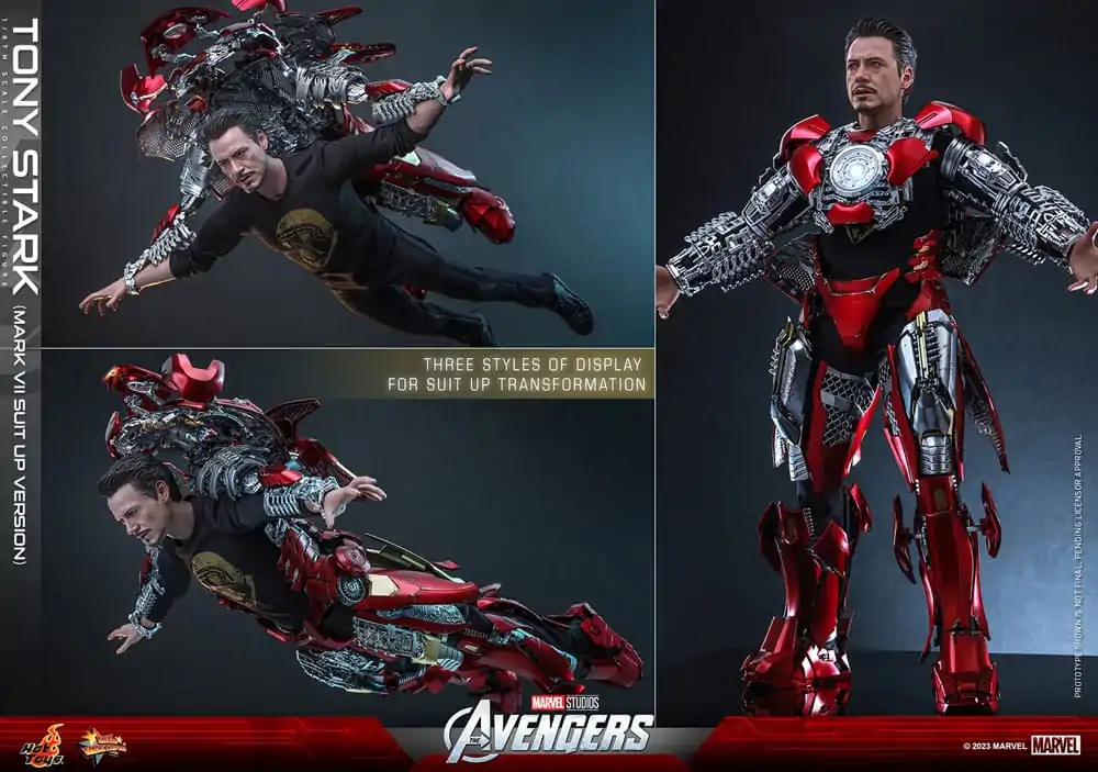 The Avengers Movie Masterpiece Actionfigur 1/6 Tony Stark (Mark VII Suit-Up Version) 31 cm Produktfoto