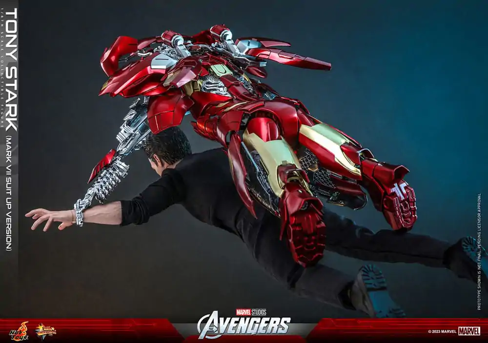 The Avengers Movie Masterpiece Actionfigur 1/6 Tony Stark (Mark VII Suit-Up Version) 31 cm Produktfoto