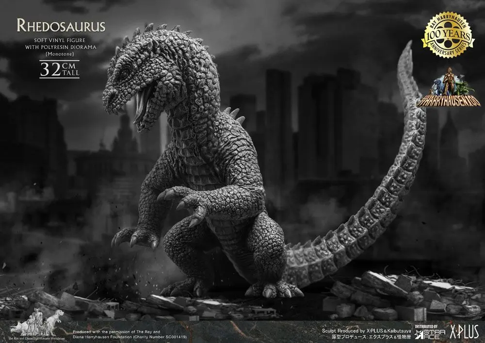 Panik in New York Soft Vinyl Statue Ray Harryhausens Rhedosaurus Monotone 32 cm Produktfoto