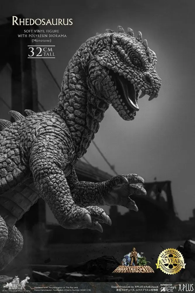 Panik in New York Soft Vinyl Statue Ray Harryhausens Rhedosaurus Monotone 32 cm Produktfoto