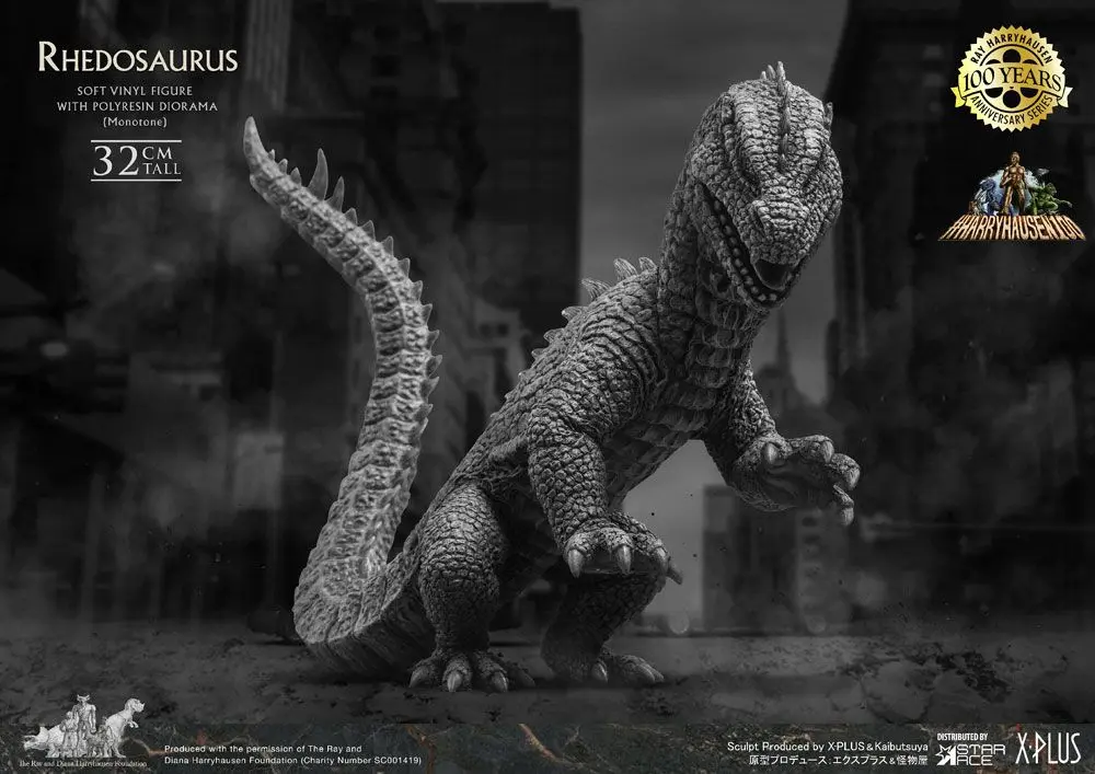 Panik in New York Soft Vinyl Statue Ray Harryhausens Rhedosaurus Monotone 32 cm Produktfoto