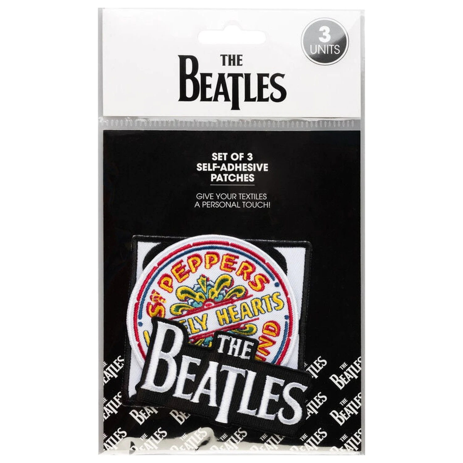 The Beatles Set von 3 Aufnähern Produktfoto