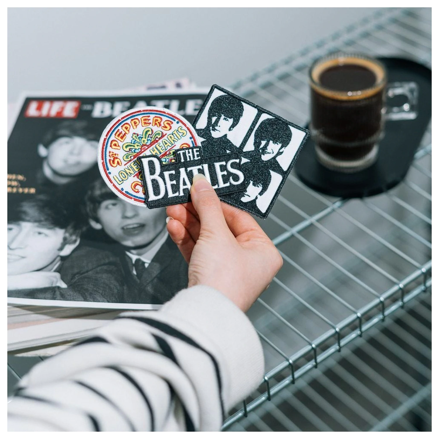 The Beatles Set von 3 Aufnähern Produktfoto