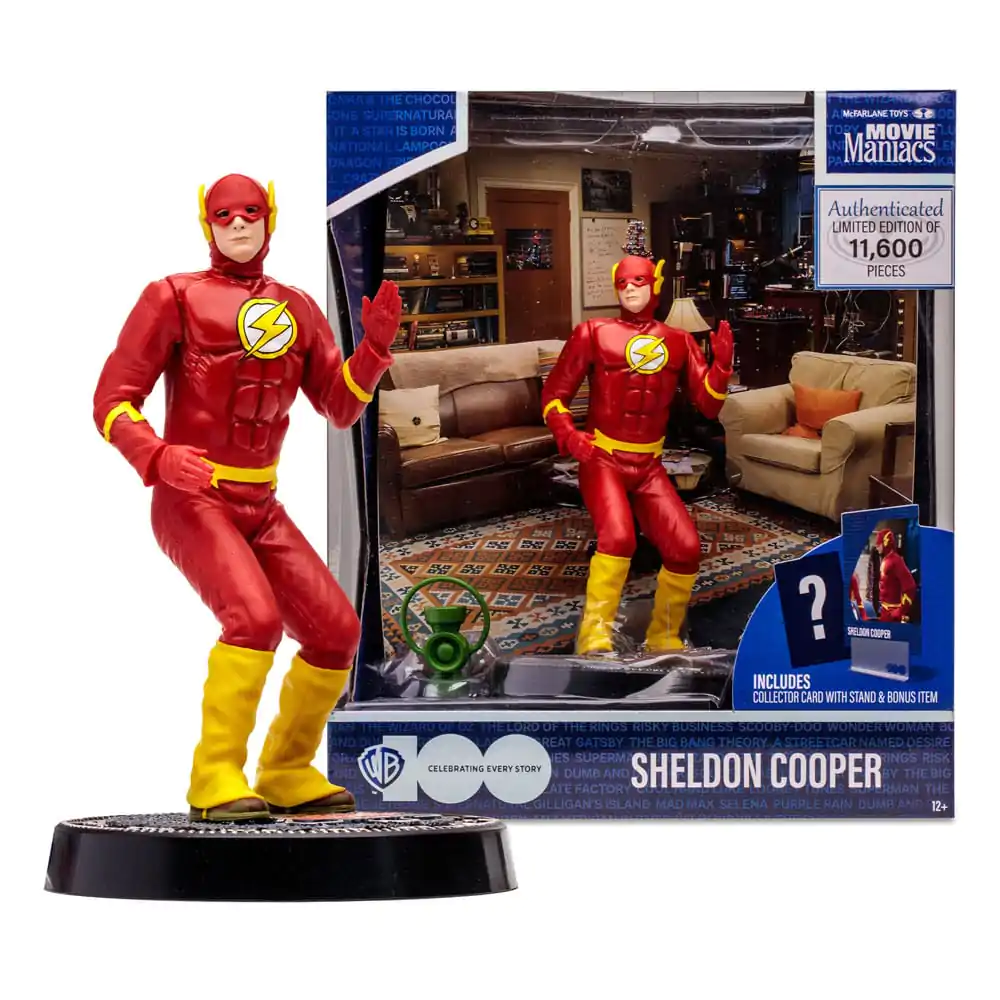 The Big Bang Theory Movie Maniacs Figur Sheldon Cooper as The Flash 15 cm Produktfoto