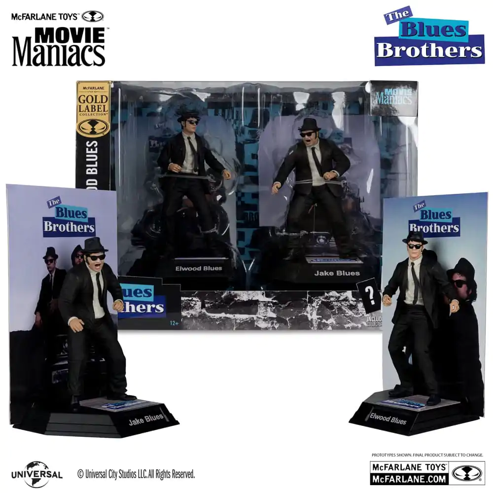 The Blues Brothers Movie Maniacs Actionfiguren 2er-Pack Jake & Elwood Blues (Gold Label) 15 cm termékfotó