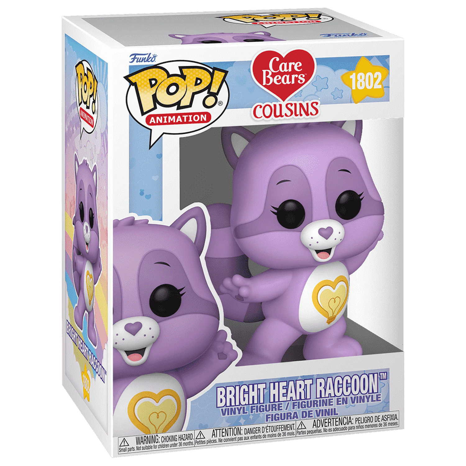 Die Glücksbärchies Funko POP! Animation Vinyl Figur Bright Heart Raccoon 9 cm Produktfoto
