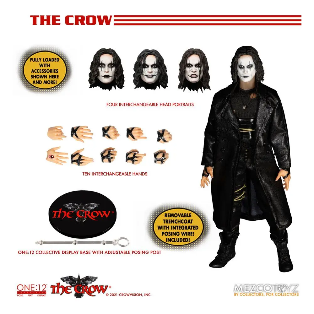 The Crow Actionfigur 1/12 Eric Draven 17 cm termékfotó