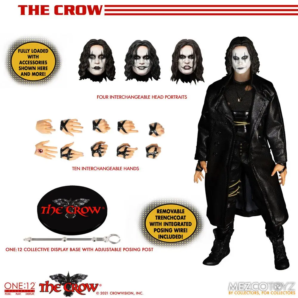 The Crow Actionfigur 1/12 Eric Draven 17 cm termékfotó