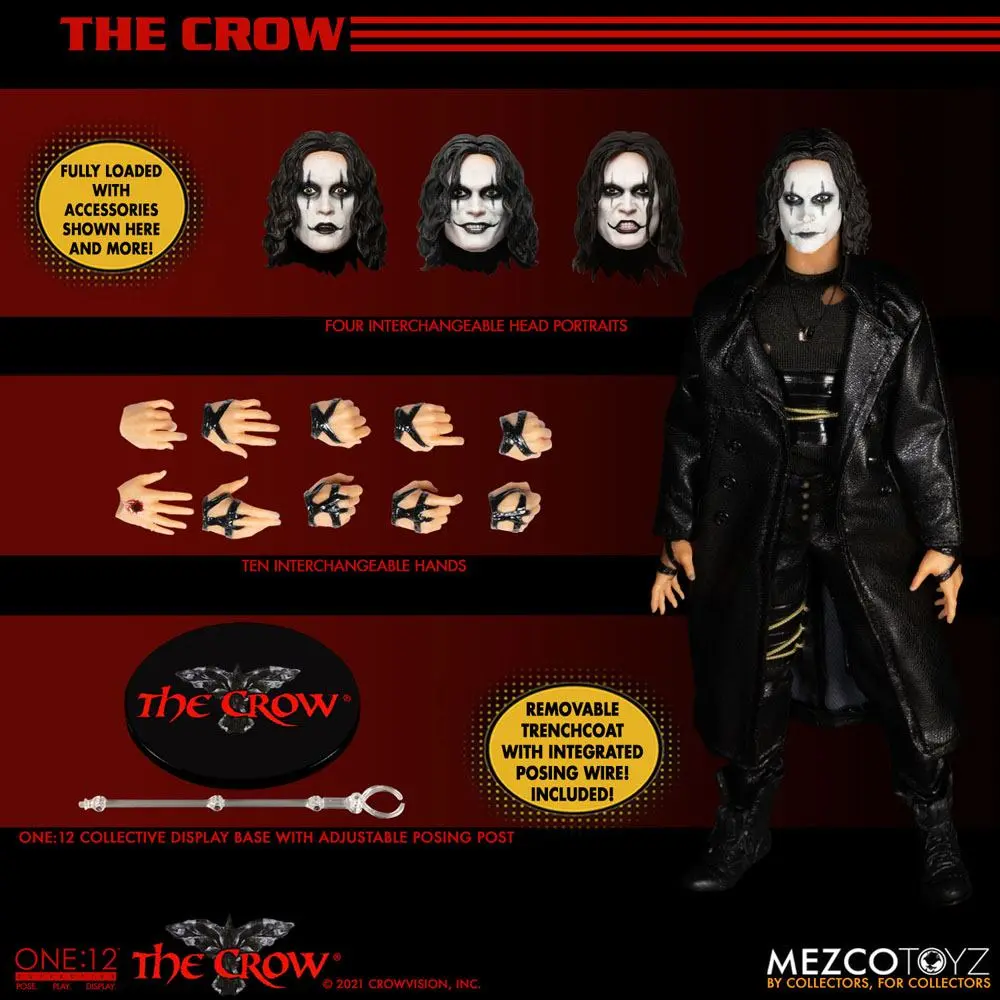 The Crow Actionfigur 1/12 Eric Draven 17 cm termékfotó