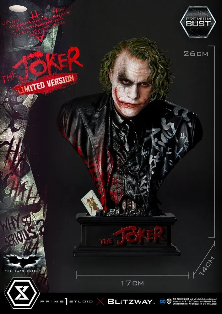 The Dark Knight Premium Büste The Joker Limited Version 26 cm Produktfoto