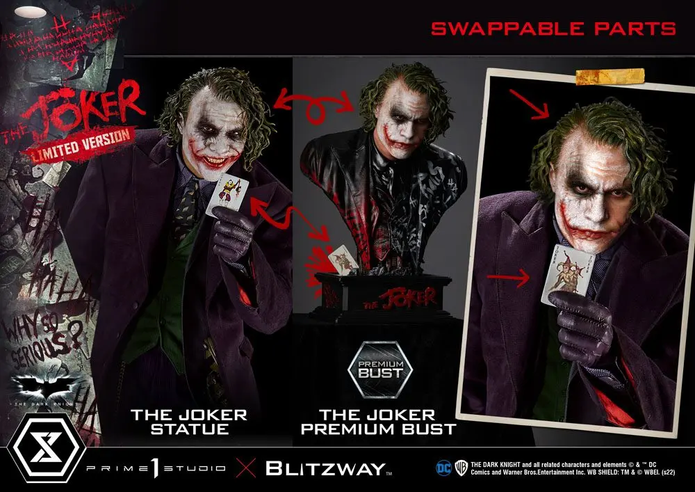 The Dark Knight Premium Büste The Joker Limited Version 26 cm Produktfoto
