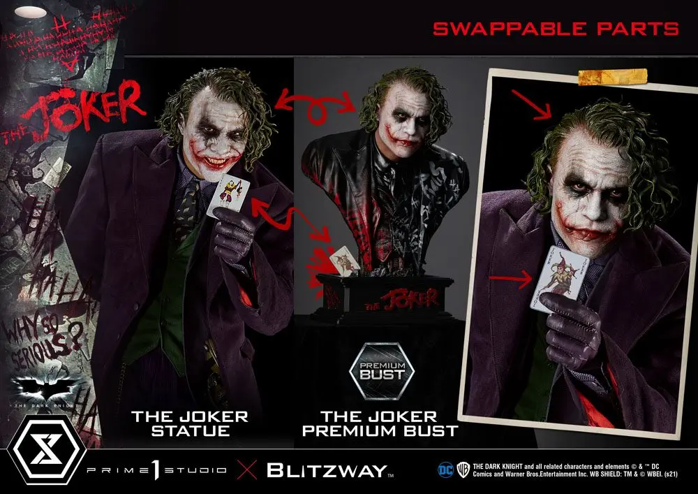 The Dark Knight Premium Büste The Joker 26 cm Produktfoto