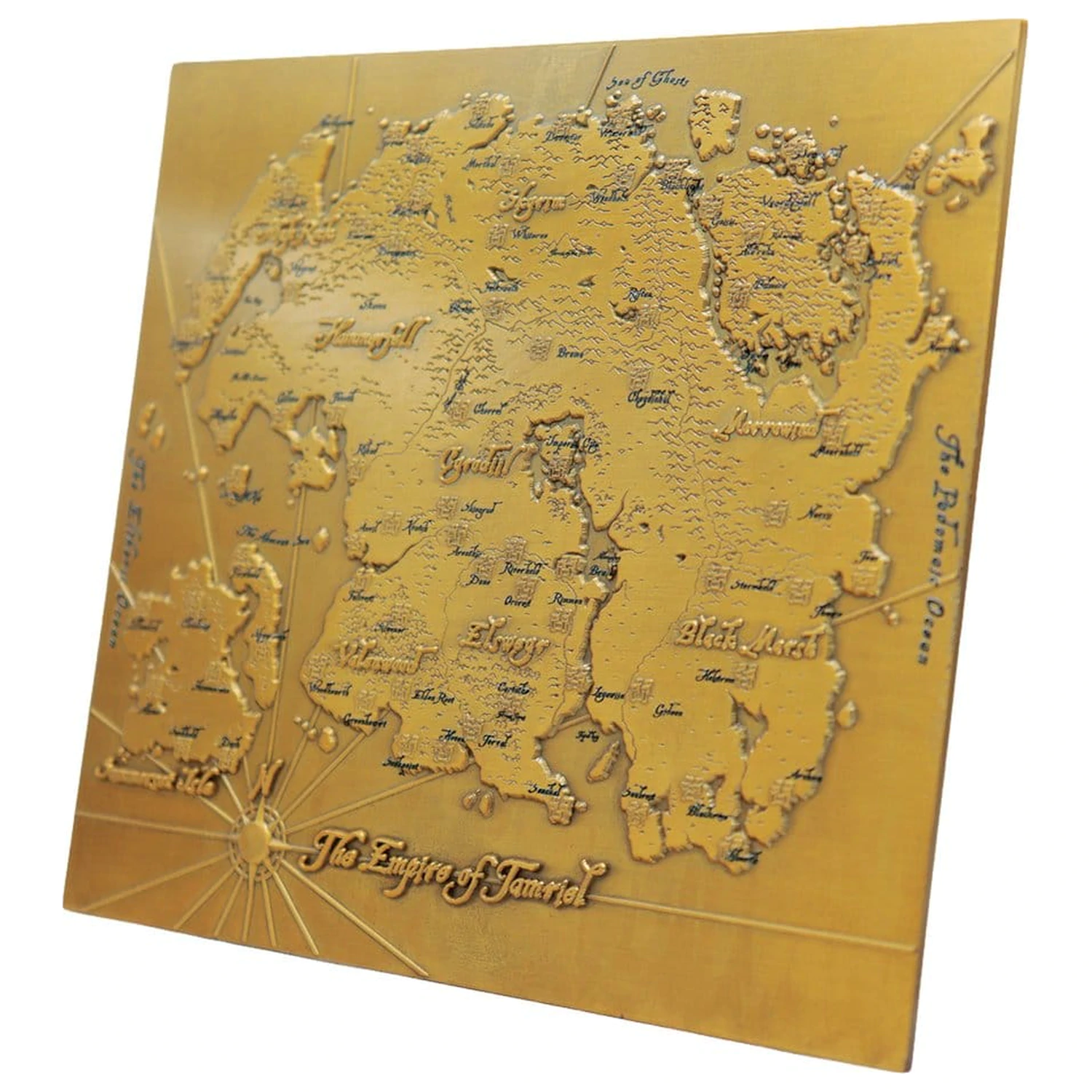 The Elder Scrolls Replik Metallkarte von Tamriel Limitierte Edition 15 x 13 cm Produktfoto