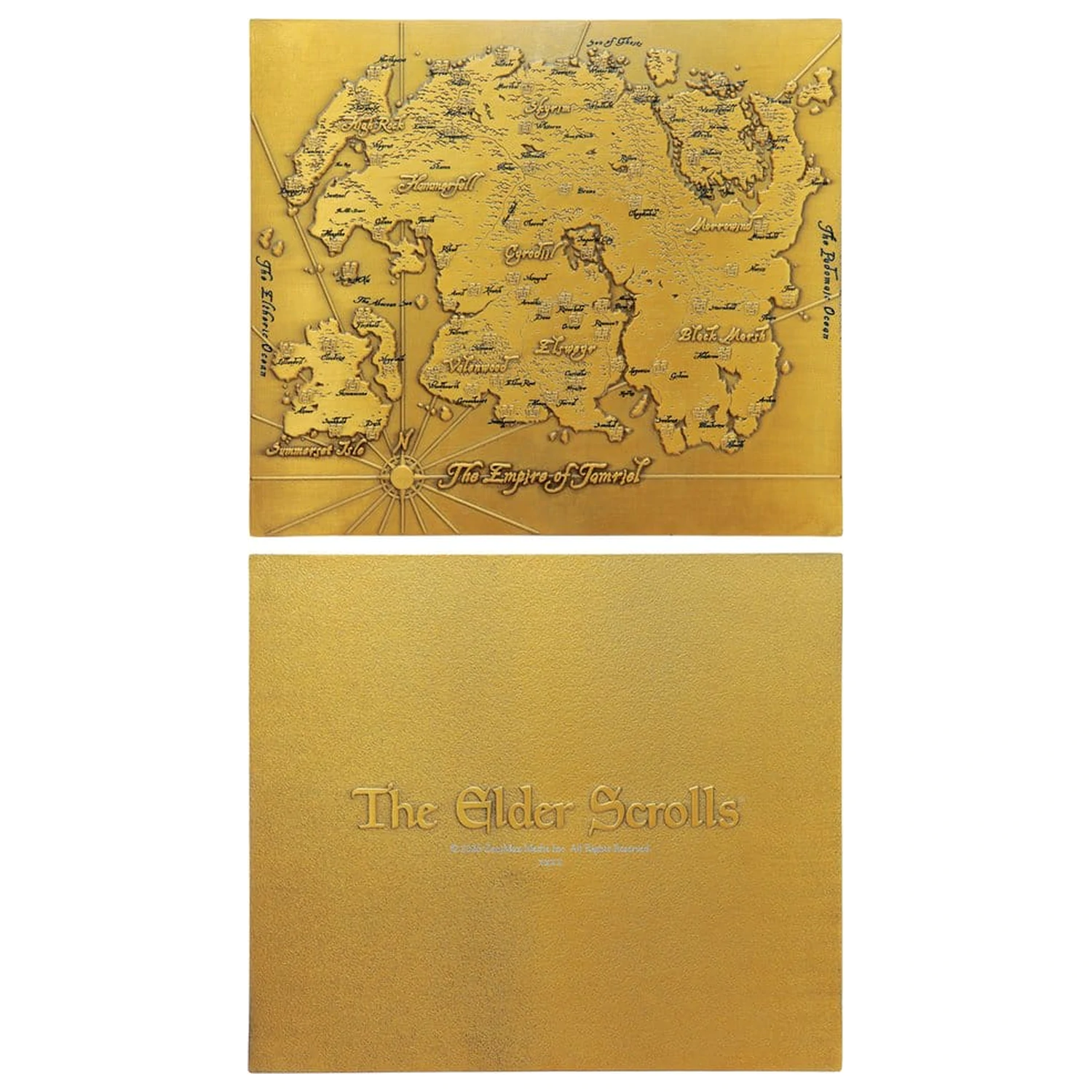 The Elder Scrolls Replik Metallkarte von Tamriel Limitierte Edition 15 x 13 cm Produktfoto