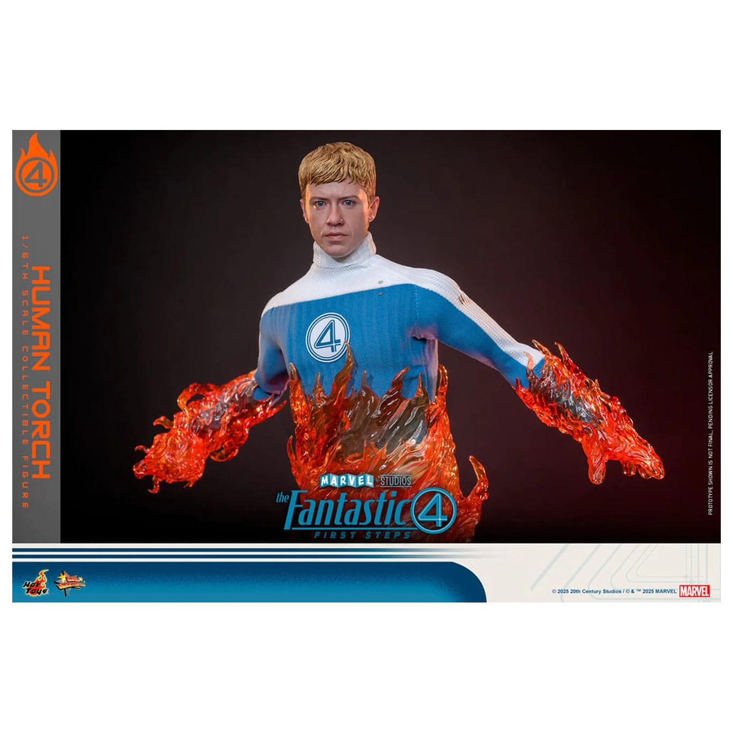 The Fantastic Four: First Steps Movie Masterpiece Action Figur 1/6 Human Torch 30 cm Produktfoto